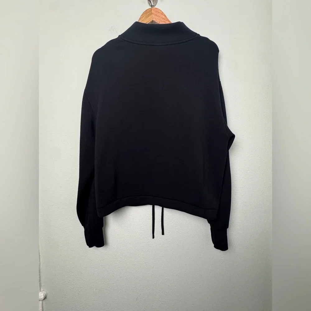 Varley Double Soft Betsy Sweat Mock Neck Pullover Black Size S Minimalist - Picture 10 of 16